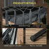 Patio Hammock Chair with Stand, Outdoor Hammock Swing Hanging Lounge Chair with Side Pocket and Headrest, Dark Gray
