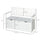 41 Gallon Outdoor Storage Bench, Wooden Deck Box with Inner waterproof PE Lining, 2-Seat Container Perfect for Patio Garden, White