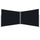 Patio Retractable Double Side Awning, Folding Privacy Screen Fence, Garden Outdoor Sun Shade Wind Screen, Indoor Room Divider, Black
