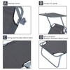 Outdoor Pool Chaise Lounge Chair, Folding Tanning Chair with Sun Shade