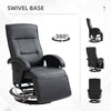 Swivel Recliner Chair with Footrest and Armrest, Black