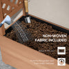 Wood Planter Box with Trellis, Hanging Roof for Climbing Plants, 70.75" Outdoor Raised Garden Bed with Drain Hole
