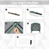 7x7FT Pop Up Canopy Camping Gazebo Portable Screen Tent with Carry Bag, Ventilating Mesh, for Outdoor Activities, Green