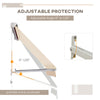 6' Drop Arm Manual Retractable Patio Sun Window Awning with UV & Sun Protection & Included Hardware  Cream