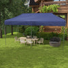 10' x 20' Pop Up Canopy Tent, Outdoor Easy up Tent with 3-Level Adjustable Height, Wheeled Carry Bag, Dark Blue
