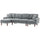 L Shape Sofa, Modern Sectional Couch with Reversible Chaise Lounge, Pillows and Wooden Legs for Living Room, Gray