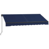 8' x 6.5' Retractable Awning, 280gsm UV Resistant Sunshade Shelter for Deck, Balcony, Yard, Blue