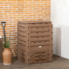 Outdoor Compost Bin, 120 Gallon (450L) Garden Composter with 80 Vents and 2 Sliding Doors, Fast Creation of Fertile Soil, Brown
