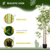6ft Artificial Tree, Indoor Outdoor Fake Bamboo with Pot, for Home Office Living Room Decor