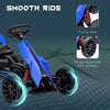 Kids Pedal Go Kart W/ Adjustable Seat, Swing Axle, Blue