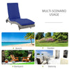 Patio Wicker Chaise Lounge Chair, Outdoor PE Rattan Sun lounger with Adjustable Backrest and 2 Wheels