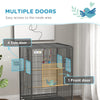 Metal Bird Cage with Stand for Parrots, Lovebirds, Finches, Gray