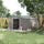 11' x 13' Metal Storage Shed Tin Garden Shed with Double Sliding Doors, 4 Air Vents for Backyard, Patio, Lawn Light Gray