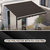 10' x 8' Electric Awning, Retractable Awning, UV Protectio with Remote Controller and Manual Crank Handle for Deck