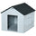 Pet House Water Resistant Puppy Shelter with Door for Indoor Outdoor, Easy to Assemble, for Small/Medium Dogs, Gray