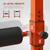 Bulgarian Split Squat Stand, Single Leg Squat Stand, 12-Level Adjustable Squat Roller for Lower Body Strength Training, Red