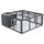 Rabbit Hutch Bunny Cage with Openable Main House, Indoor Outdoor Waterproof Rabbit House for Small Animals, Gray