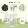 Outdoor Cat House Big Catio Wooden Feral Cat Shelter Enclosure w/ Large Spacious Interior, 6 High Ledges, Weather Protection Roof, 71" L, White