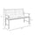 43.25" Outdoor Garden Bench, Wooden Bench, Poplar Slatted Frame Furniture for Patio, Park, Porch, Lawn, Yard, Deck, White