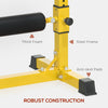 Bulgarian Split Squat Stand with 12-Level Single Leg Squat Roller, for Lower Body Strength Training, Yellow