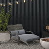 Wicker Adirondack Chair for 2 w/ Cushions & Footrests, PE Rattan Chair, Patio Chair for Porch, Backyard w/ High-back & Armrests, Light Gray