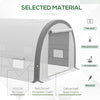Walk-in Tunnel Greenhouse with Upgraded Structure, Mesh Door and Windows, Warm Tent Plant House, White