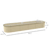 7.9 x 2 x 1ft Galvanized Raised Garden Bed Kit, Metal Planter Box with Safety Edging, Cream