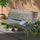 Outdoor Bench Patio Bench, Aluminum Lightweight Park Bench with Slatted Seat for Lawn, Park, Deck, Gray