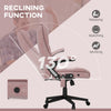 6 Point Vibrating Massage Office Chair with Heat, High Back Executive Office Chair rwith Padded Armrests & Remote, Pink