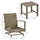 Patio Bistro Set, Porch Furniture with Soft Cushions and Rocking Function for Yard, Lawn, Porch, Brown