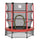 Φ4.5FT Kids Trampoline with Enclosure Net, Springless Design, Safety Pad and Steel Frame, Toddler Round Bouncer for Age 3 to 6 Years, Red