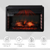 27" Electric Fireplace, In Wall Fireplace with Realistic LED Flame Effect, Remote Control, and Adjustable Brightness, 1400W, Black