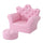 Kids Sofa Set with Footstool, Princess Sofa with Diamond Decoration