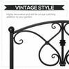 Garden Bridge 3.3FT, Decorative Classic Backyard Pond Bridge with Safety Railings Black