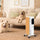 Electric Space Heater, Freestanding 161 Sq. Ft. Fireplace Heater with 3 Modes, Timer, and Remote, 600/900/1500 W, White
