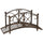 3.3FT Classic Garden Bridge, Metal Arc Footbridge with Safety Railings, Decorative Pond Bridge for Backyard Creek Stream, Rust Brown