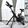 Exercise Stationary Fitness Cardio Trainer Bike with Adjustable Resistance  LCD Monitor  & Mobile Phone Holder