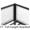 Twin Over Twin Bunk Metal Bed Frame with Mesh Guard Rail, Removable Ladder, Low Loft Bunk for Kids Bedrooms, Easy Assembly, Black