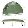 1 Person Folding Camping Cot, Portable Outdoor with Carry Bag, 2-in-1 Elevated Camping Bed Tent Single