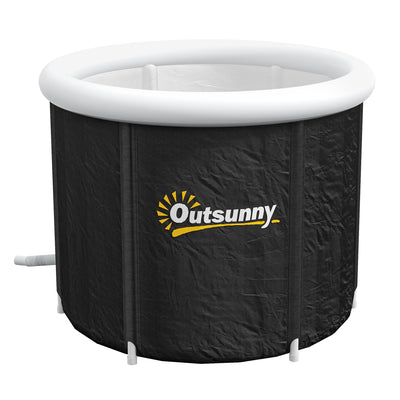 Cold Plunge Tub, Portable Ice Bath Cold Water Therapy Tub with Thermo Lid, for Athletes Recovery, Black