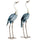 Set of 2 Garden Sculptures Crane Garden Statues for Lawn Patio Backyard Decoration, 28.5"-29", Blue