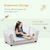 Kids Sofa Set with Footstool for Toddlers and Babies, White