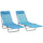 Folding Chaise Lounge Pool Chairs, Set of 2 Outdoor Sun Tanning Chairs with Pillow, Reclining Back & Breathable Mesh for Beach, Patio, Blue