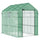 7' x 5' x 6'  2-Tier Shelf Greenhouse with Door, Windows, PE Cover, Steel Frame for Outdoor Garden Plant & Plant Use, Green
