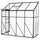 8' x 4' Walk-in Polycarbonate Greenhouse Lean-to Aluminum Green House with Rain Gutter and Foundation, Black