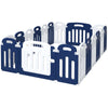 57" x 57" Foldable Baby Playpen, 18 Panels Sturdy Safety Play Yard for Babies and Toddlers, Kids Activity Center with Anti-Slip Base