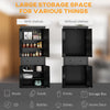 72" Kitchen Pantry Cabinet, Storage Cabinet with Doors and Shelves, Freestanding Food Pantry Cabinet, Black