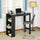 Modern Bar Table Counter Height Dining Table with 3 Storage Shelves for Kitchen, Dining Room, Living Room, Black