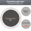 Trampoline Mat Replacement with Spring Pull Tool and 80 V-Hooks, Fits 14ft Trampoline, Using 5.5" Springs, Black