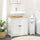 Bathroom Vanities Under Sink Storage Cabinet Cupboard with 2 Doors, 23.5" x 11.75" x 24", White